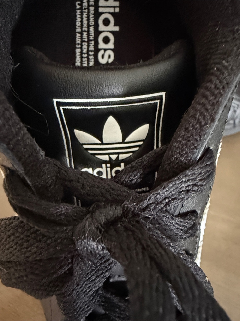 adidas superstar Kids Black and White Low-Top Sneakers - Picture 6 of 8